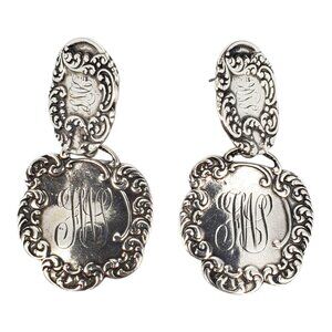 T. Foree Sterling Silver Scroll Dangle Earrings #23802